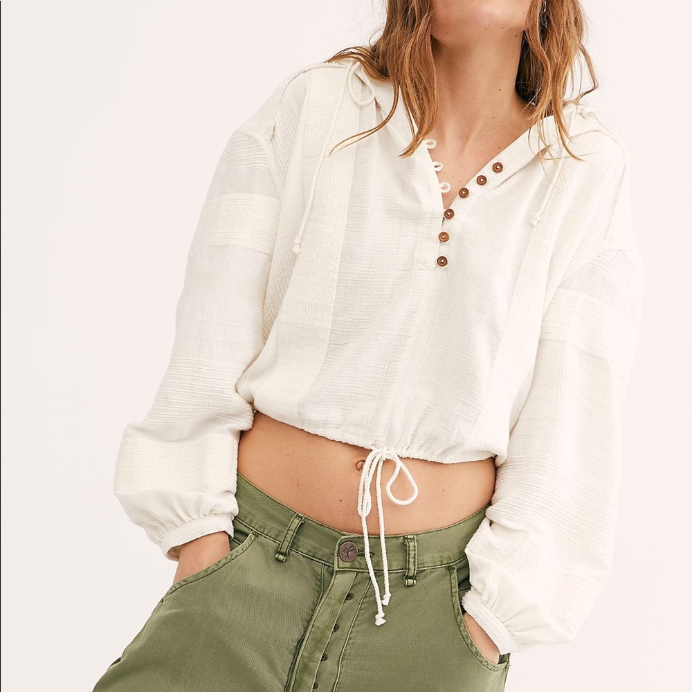 Free People North Shore Hooded Top